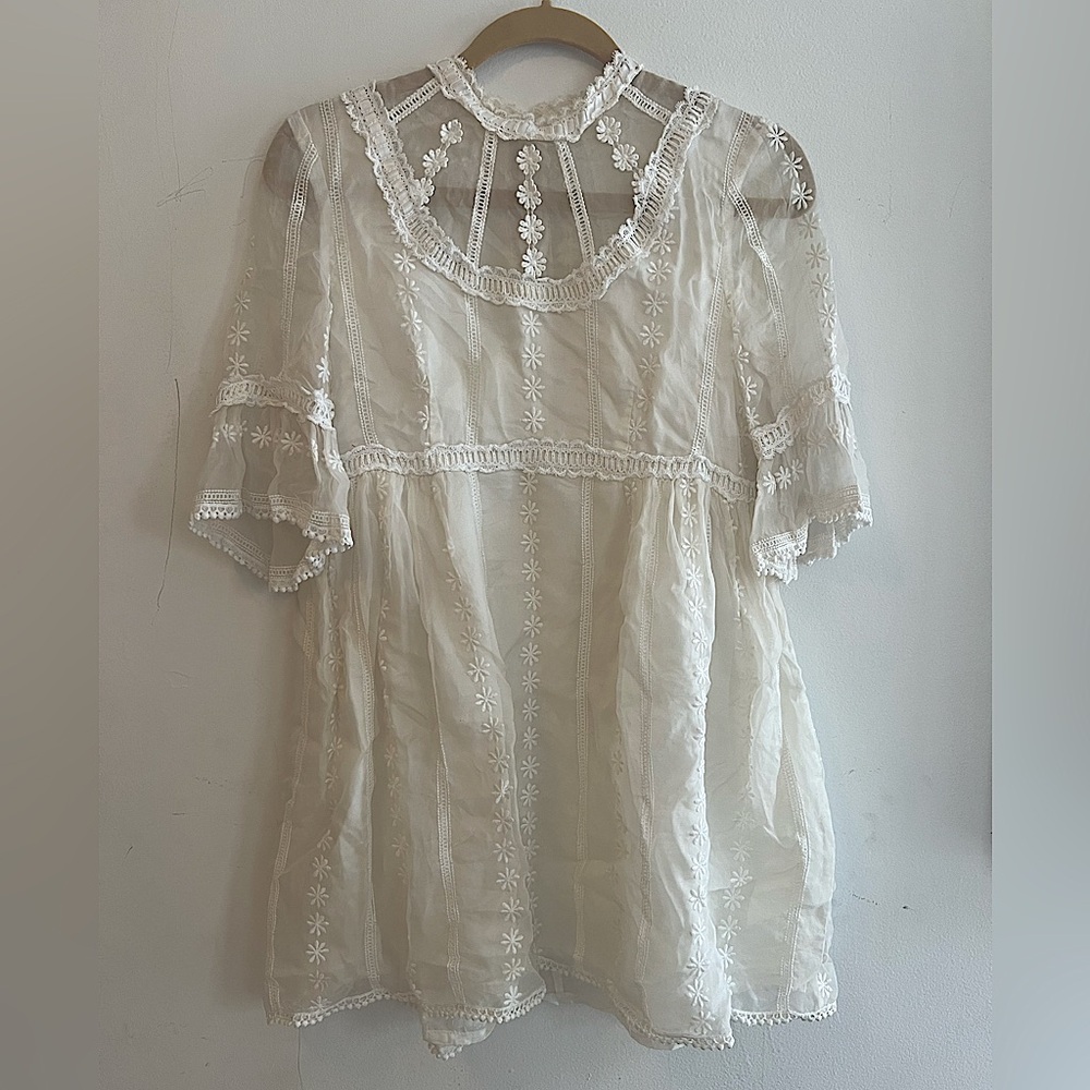 Vintage 60s Mini Wedding Dress Size S